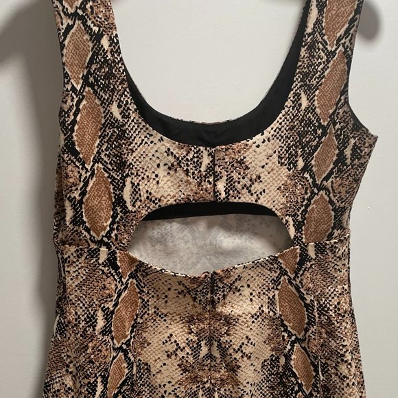 DVF Tessa Cotton Stretch Twill Python Snake Cocktail Dress - Size 8 - Picture 8 of 11